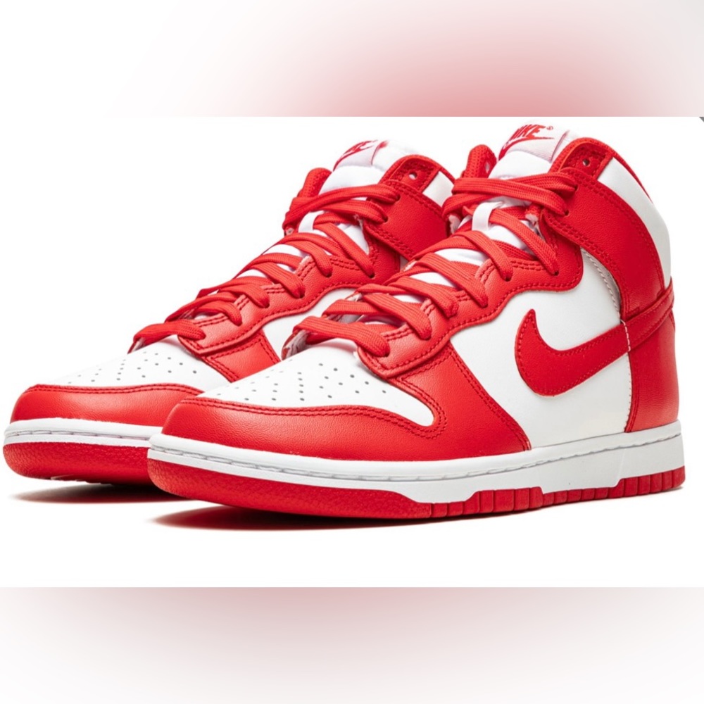 Nike Dunk Hi Retro - University Red & White - Size 12 Mens / 13.5 Womens